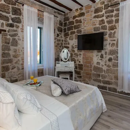 Seafront In Historical Cippico Castle Kastela